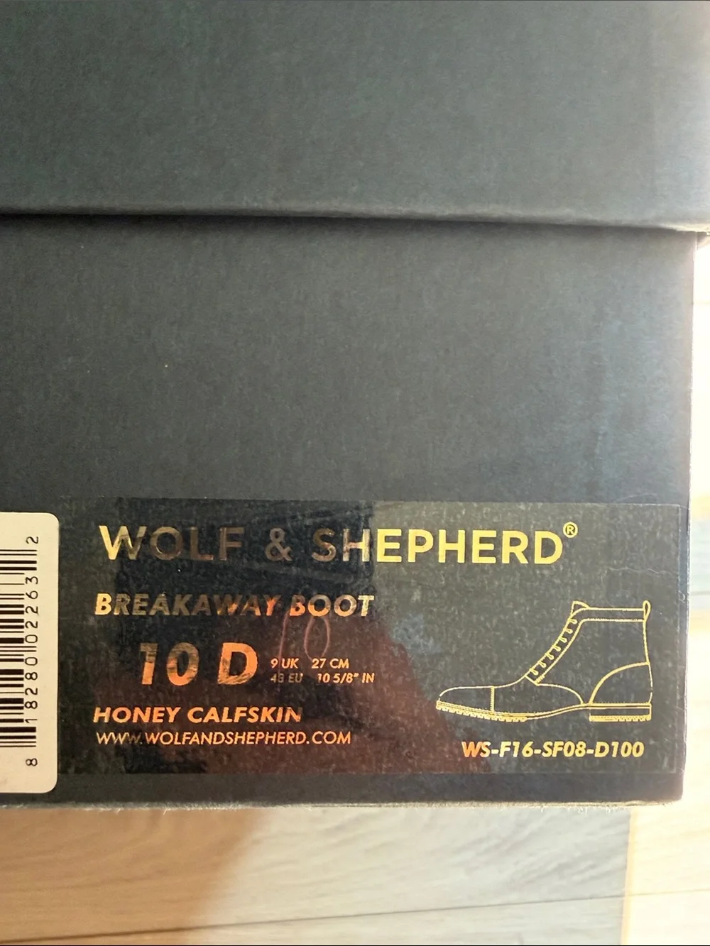 Wolf & Shepherd Breakaway Boots Sz 10